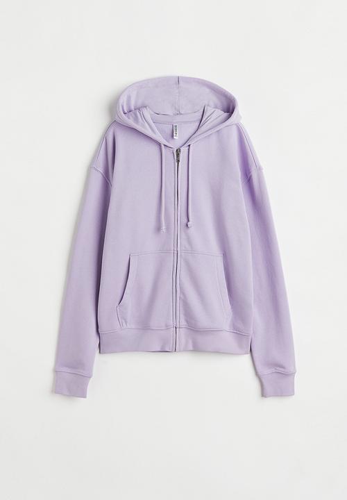 H&M - Zip-through hoodie - light purple