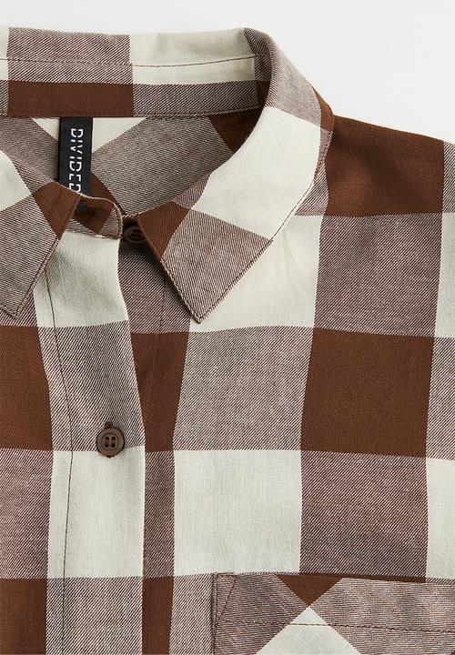 H&M - Checked shirt - dark brown/checked