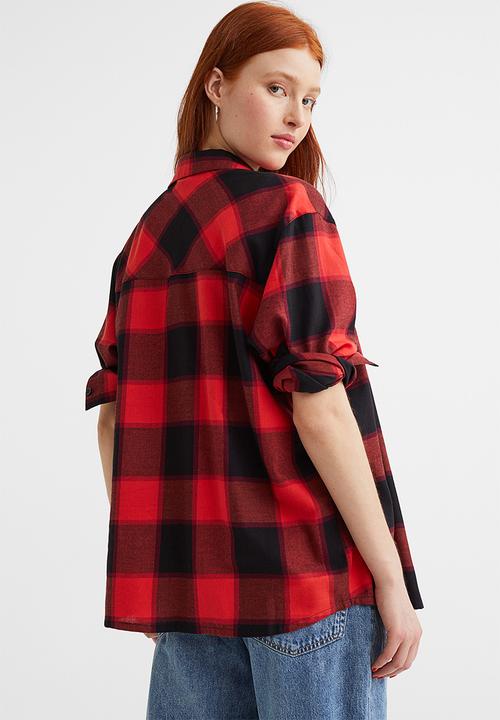H&M - Checked shirt - red/checked