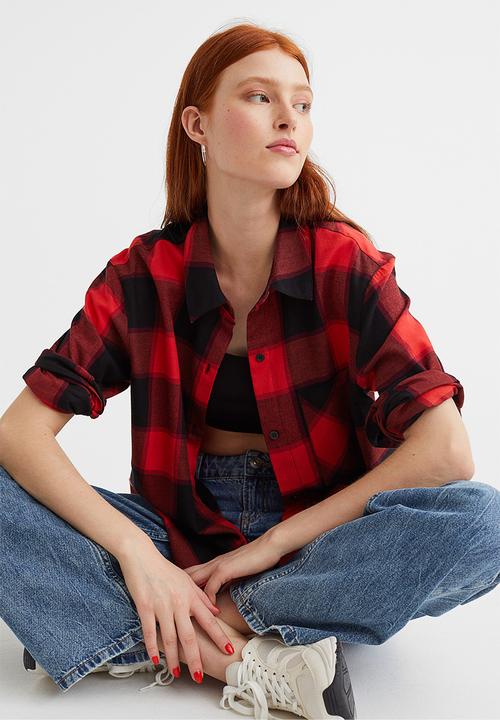 H&M - Checked shirt - red/checked