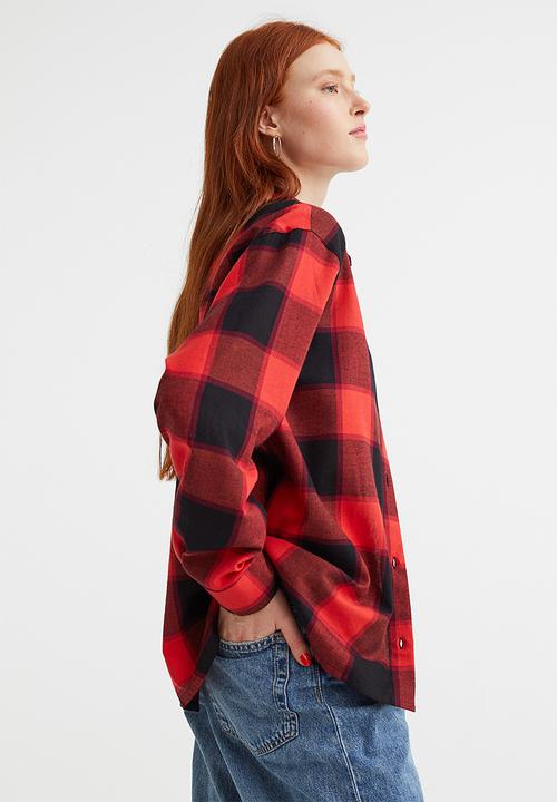 H&M - Checked shirt - red/checked