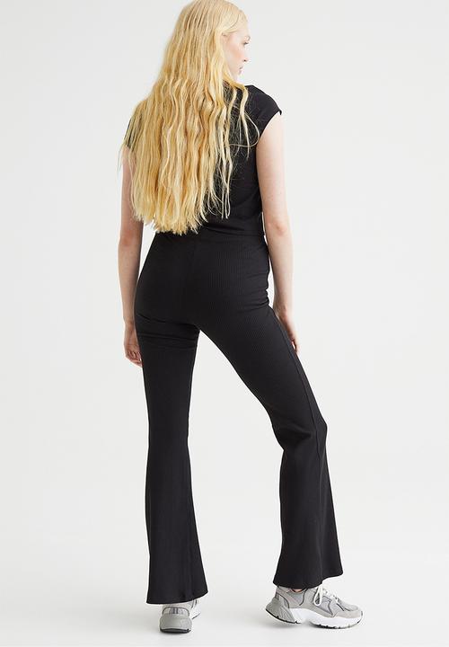 H&M - Flared leggings - black