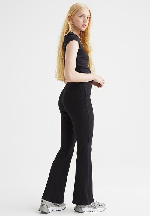 H&M - Flared leggings - black