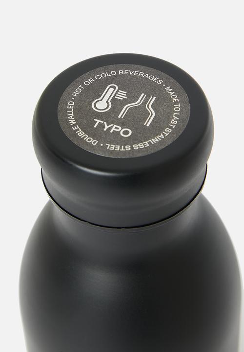 Typo - Going places 500ml metal drink bottle - black