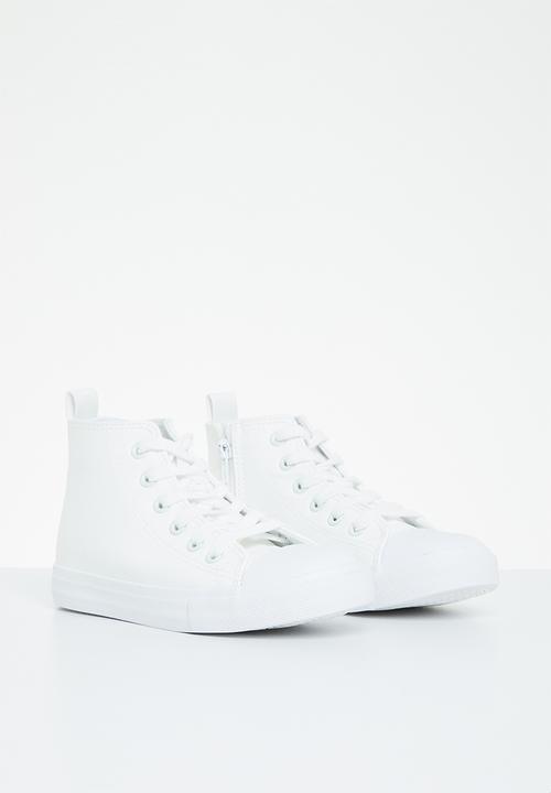 Cotton On - Classic high top trainer - white smooth