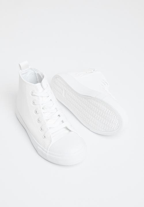 Cotton On - Classic high top trainer - white smooth