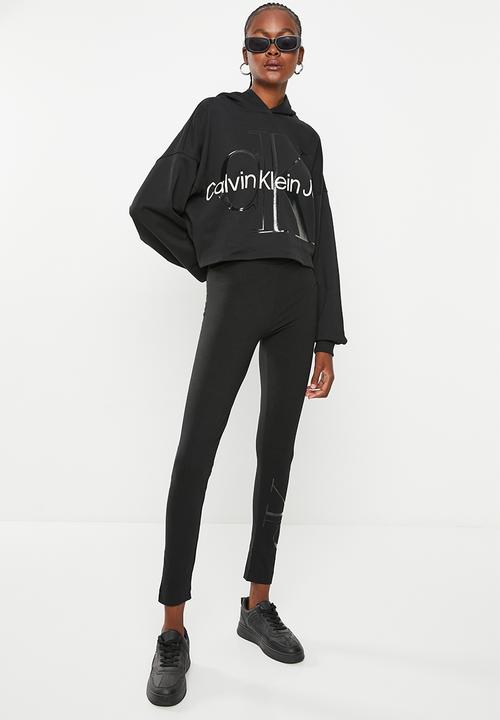 Calvin Klein - Glossy monogram hoodie - ck black