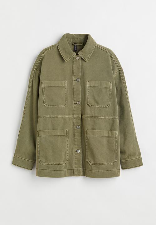 H&M - Twill utility jacket - khaki green