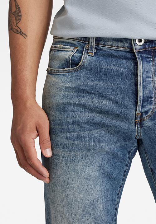 G-STAR - 3301 regular tapered elto pure stretch denim - vintage azure