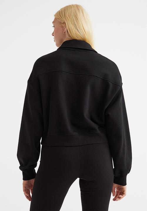 H&M - Zip-top sweatshirt - black