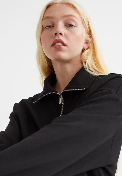 H&M - Zip-top sweatshirt - black