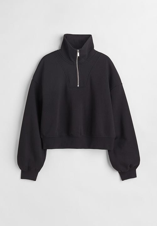 H&M - Zip-top sweatshirt - black
