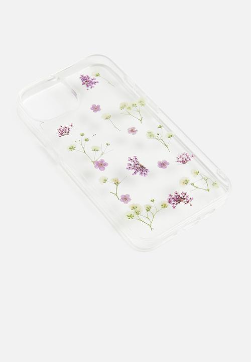 Typo - snap on phone case iphone 13 - trapped purple micro flower
