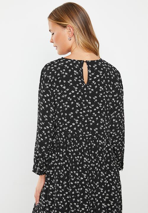 Glamorous - Easy maxi dress - black & white random ditsy