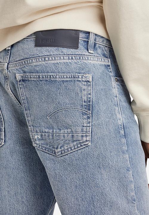 G-STAR - Triple a regular straight guard denim o sun faded - air force blue