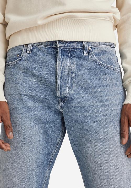 G-STAR - Triple a regular straight guard denim o sun faded - air force blue