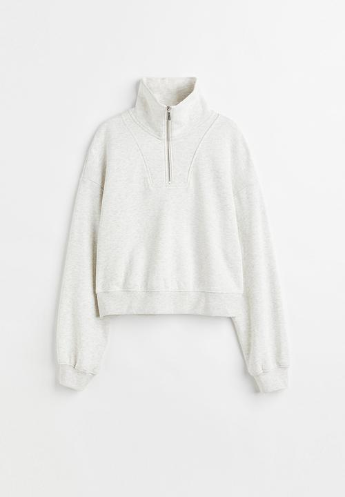H&M - Zip-top sweatshirt - light grey marl