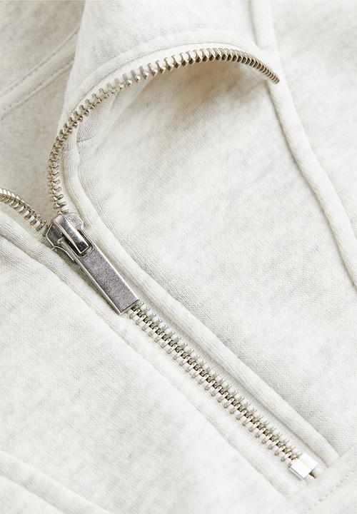 H&M - Zip-top sweatshirt - light grey marl