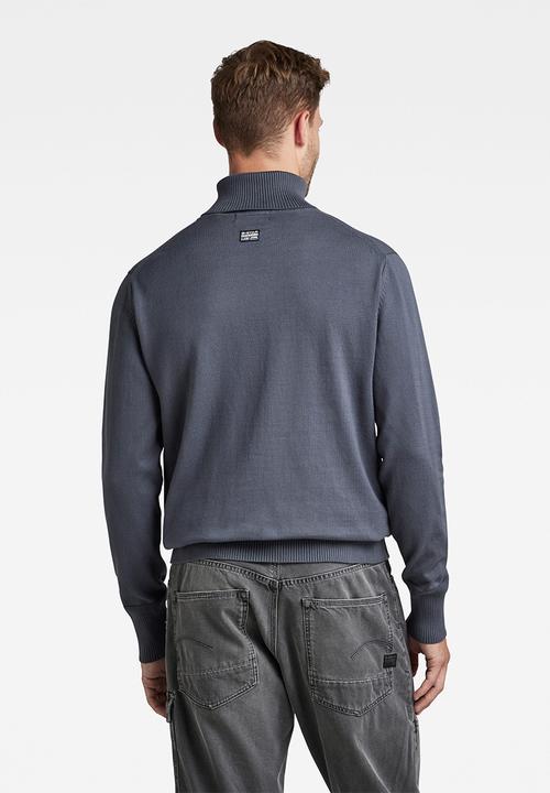 G-STAR - Premium core turtle knit - fantem blue
