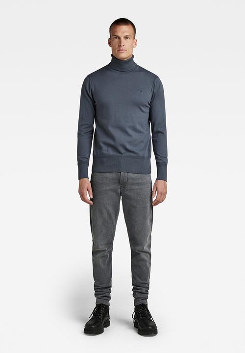 G-STAR - Premium core turtle knit - fantem blue