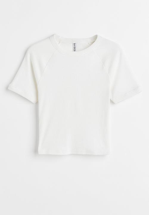 H&M - Ribbed top - white