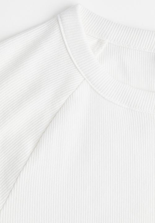 H&M - Ribbed top - white