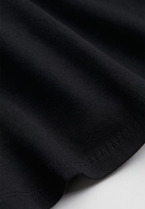 H&M - Flared cotton jersey skirt - black
