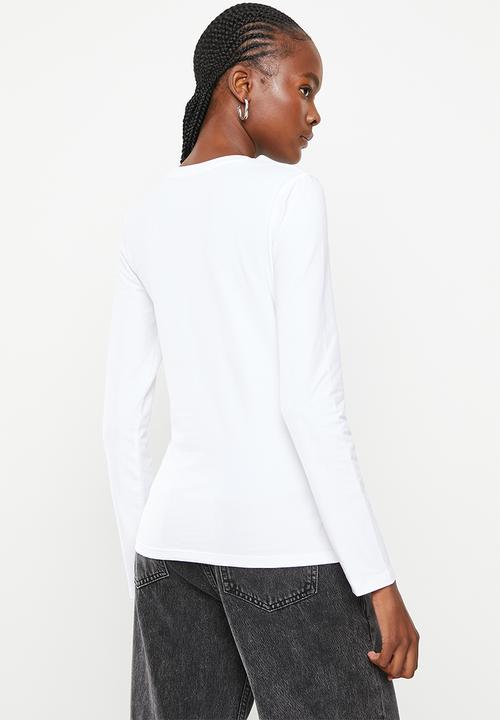 Calvin Klein - Monogram logo long sleeves - bright white