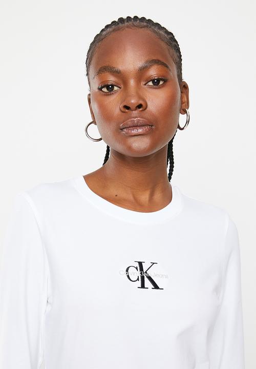 Calvin Klein - Monogram logo long sleeves - bright white