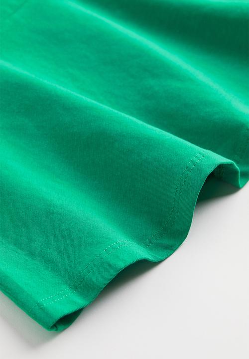 H&M - Flared cotton jersey skirt - green
