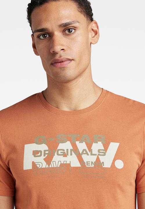 G-STAR - Raw originals slim r t - autumn leaf