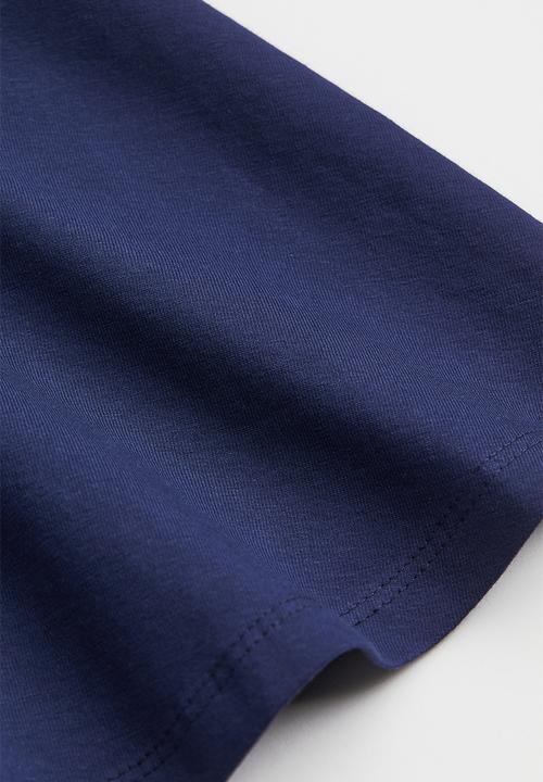 H&M - Flared cotton jersey skirt - dark blue