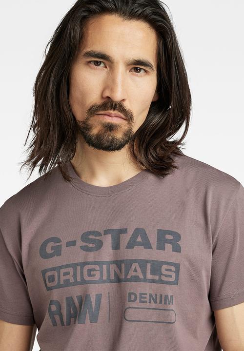 G-STAR - Originals label r t - dark taupe fungi