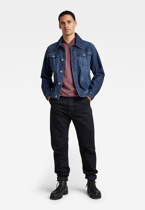 G-STAR - Bomber tweeter half zip long sleeve - vineyard wine