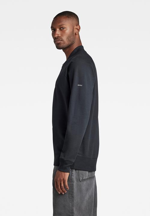 G-STAR - Bomber tweeter half zip long sleeve - caviar