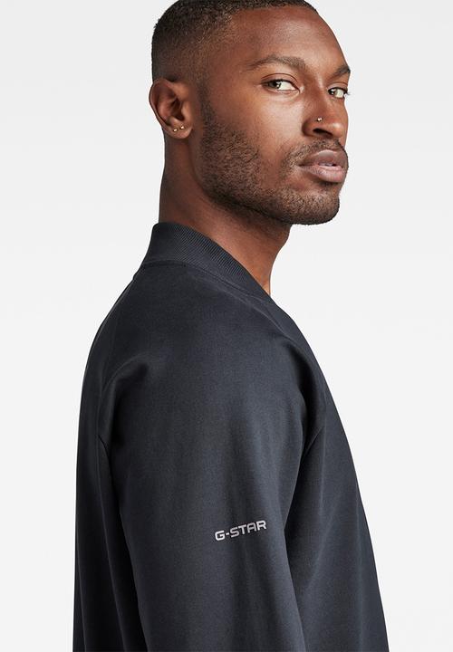 G-STAR - Bomber tweeter half zip long sleeve - caviar