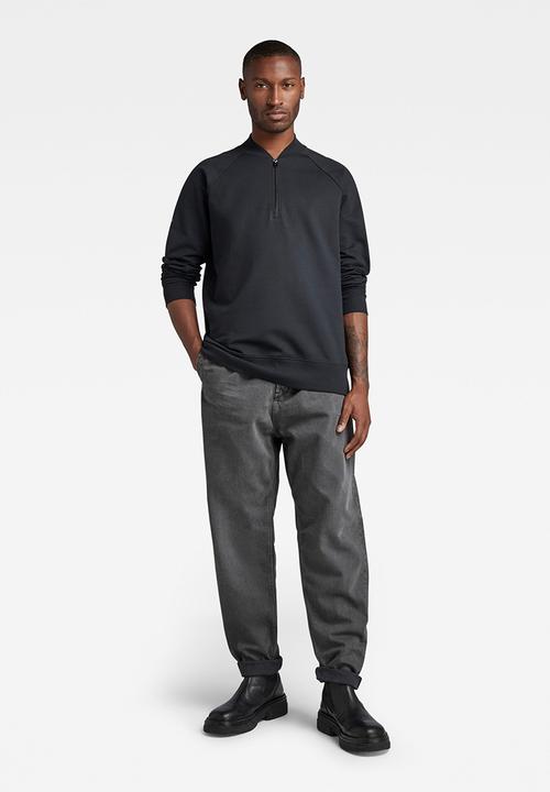 G-STAR - Bomber tweeter half zip long sleeve - caviar