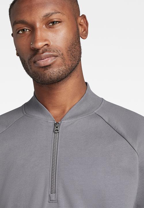 G-STAR - Bomber tweeter half zip long sleeve - granite