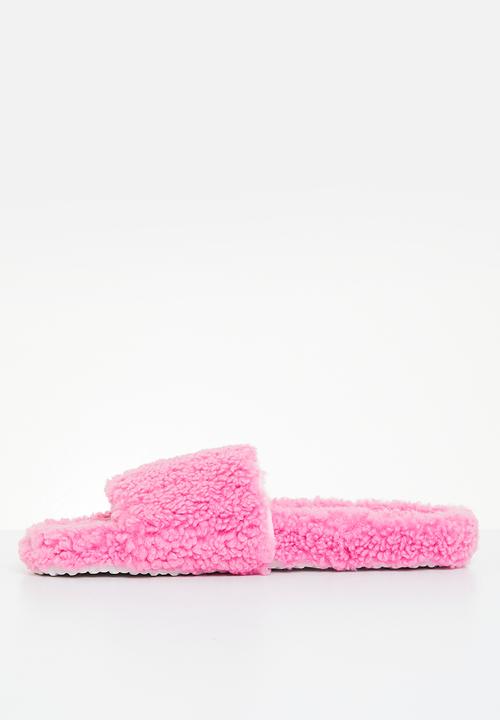 Cotton On - Teddy slipper slide - prism pink