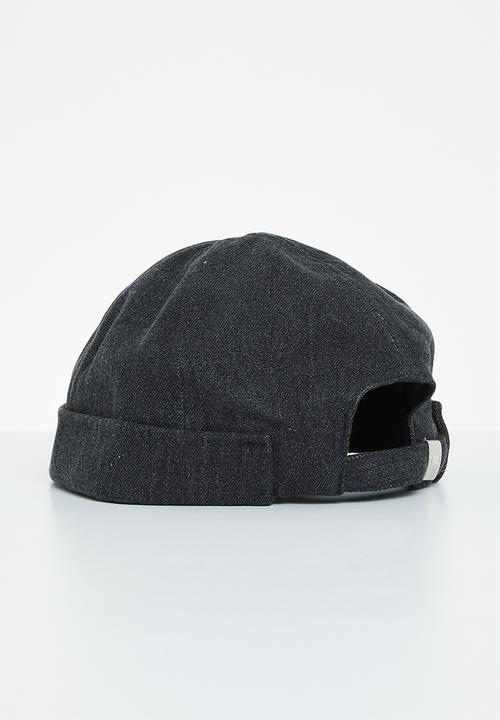 JEEP - Peakless baseball cap - black denim