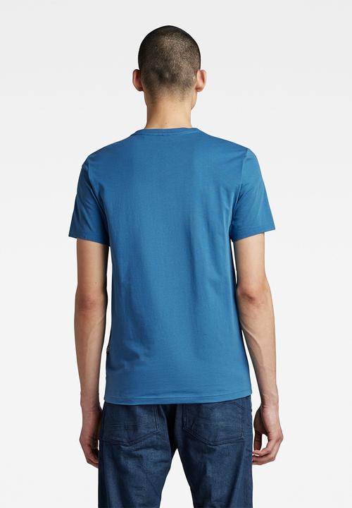 G-STAR - Typography raw slim r t - retro blue