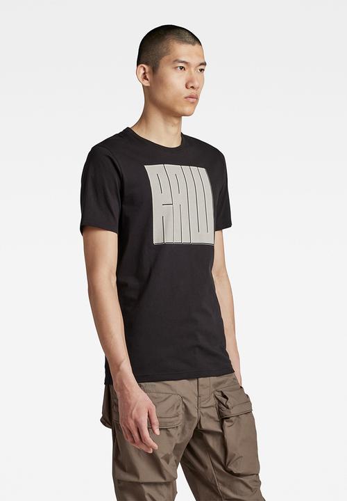 G-STAR - Typography raw slim r t - dark black