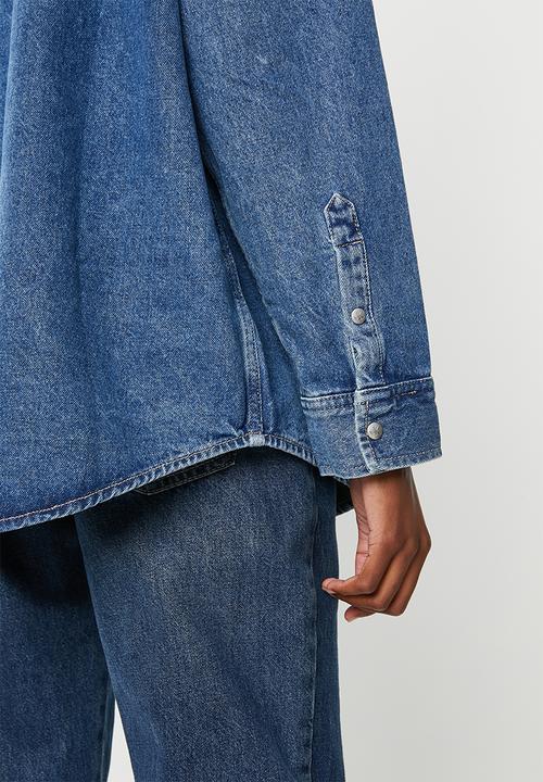 Calvin Klein - Utility shirt jacket - denim dark
