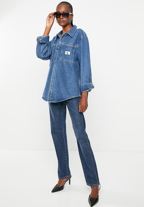 Calvin Klein - Utility shirt jacket - denim dark