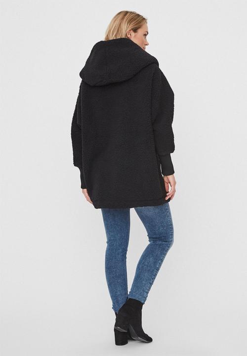 Noisy May - Cuddle long sleeve coatigan - black
