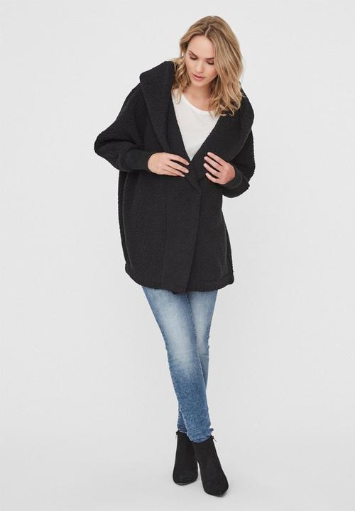 Noisy May - Cuddle long sleeve coatigan - black