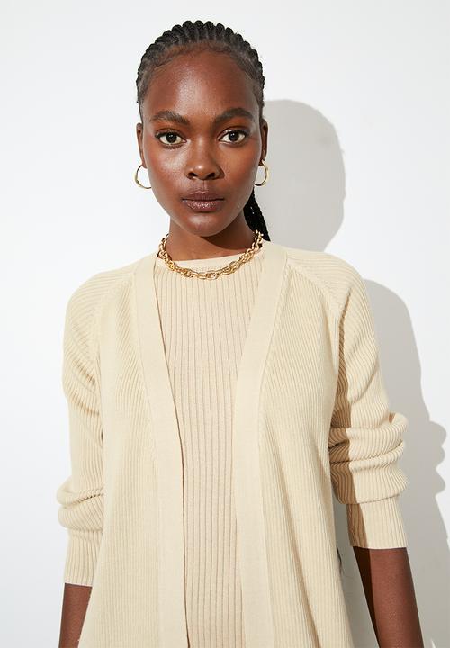 Superbalist - Fine rib midi cardigan - oatmeal