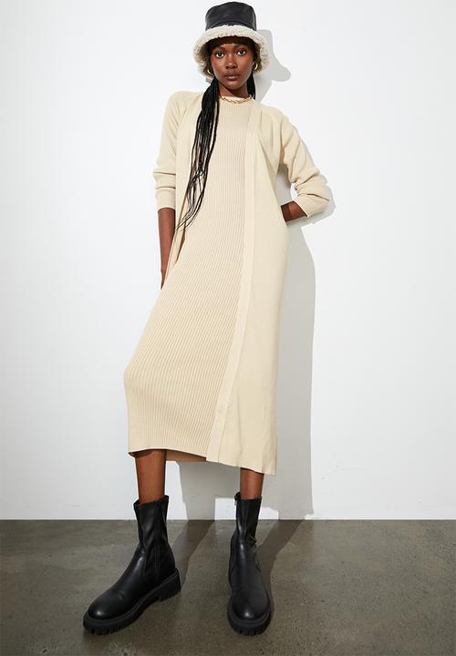 Superbalist - Fine rib midi cardigan - oatmeal
