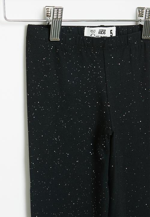 Cotton On - Huggie tights - black holographic speckle