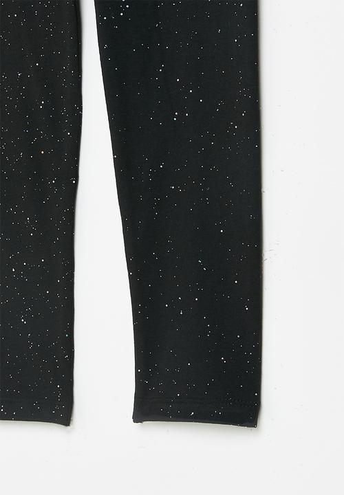Cotton On - Huggie tights - black holographic speckle
